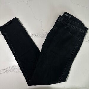 Hollister Black Denim Jeans with Advanced Stretch - Size 34x34, Straight Fit